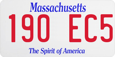 MA license plate 190EC5