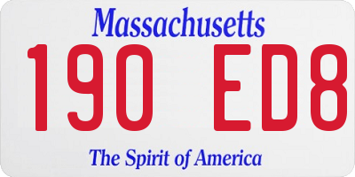 MA license plate 190ED8