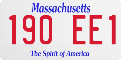 MA license plate 190EE1