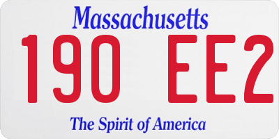 MA license plate 190EE2