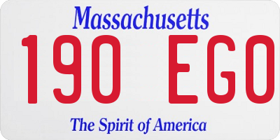 MA license plate 190EG0