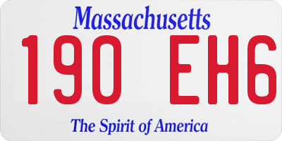 MA license plate 190EH6