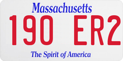 MA license plate 190ER2