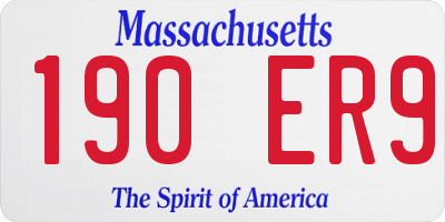 MA license plate 190ER9