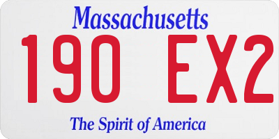 MA license plate 190EX2