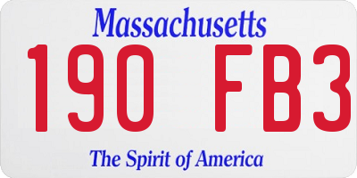 MA license plate 190FB3