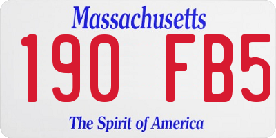 MA license plate 190FB5