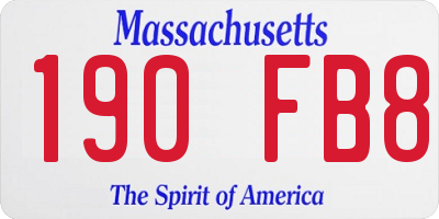 MA license plate 190FB8