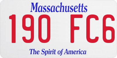 MA license plate 190FC6