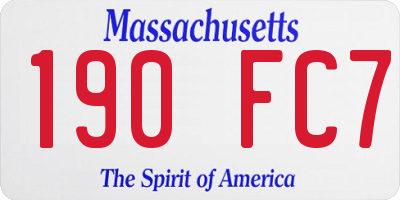 MA license plate 190FC7