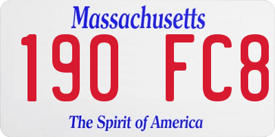 MA license plate 190FC8