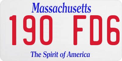 MA license plate 190FD6