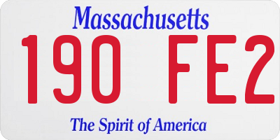 MA license plate 190FE2