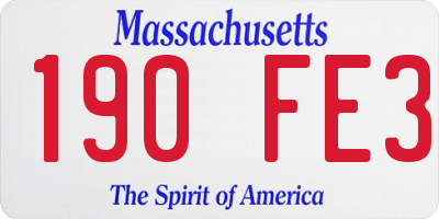MA license plate 190FE3