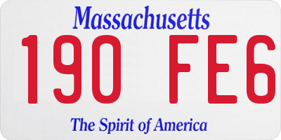 MA license plate 190FE6