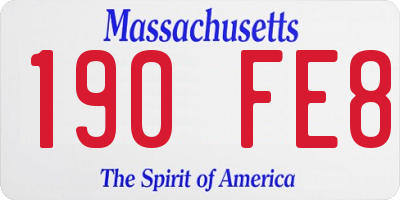 MA license plate 190FE8