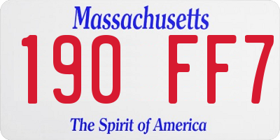 MA license plate 190FF7
