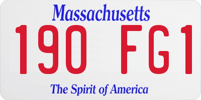 MA license plate 190FG1