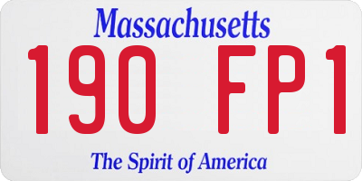 MA license plate 190FP1