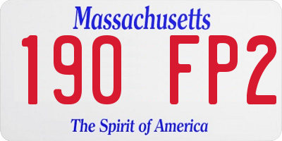 MA license plate 190FP2