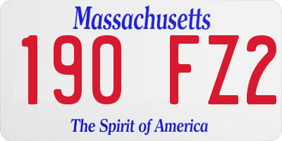 MA license plate 190FZ2
