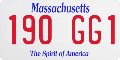 MA license plate 190GG1