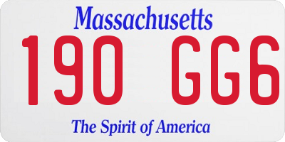MA license plate 190GG6