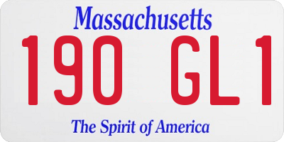 MA license plate 190GL1