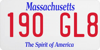 MA license plate 190GL8