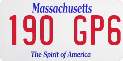 MA license plate 190GP6