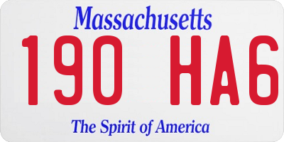 MA license plate 190HA6