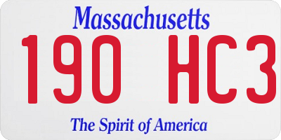 MA license plate 190HC3