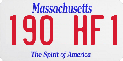 MA license plate 190HF1
