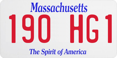 MA license plate 190HG1