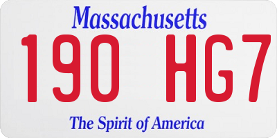 MA license plate 190HG7