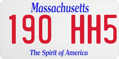 MA license plate 190HH5