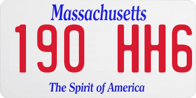 MA license plate 190HH6