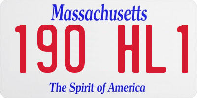 MA license plate 190HL1