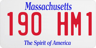 MA license plate 190HM1