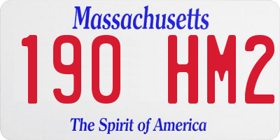 MA license plate 190HM2