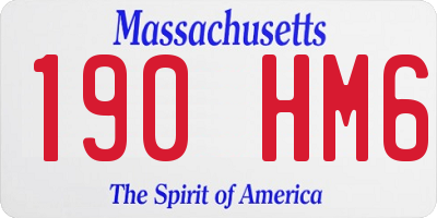 MA license plate 190HM6