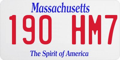 MA license plate 190HM7