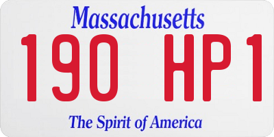 MA license plate 190HP1