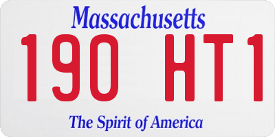 MA license plate 190HT1
