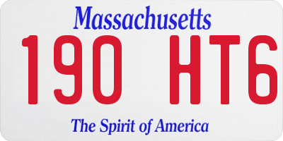 MA license plate 190HT6