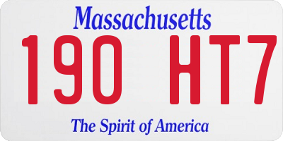MA license plate 190HT7