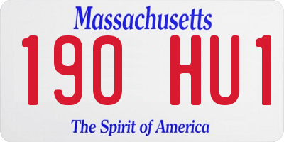 MA license plate 190HU1