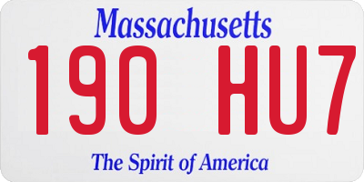 MA license plate 190HU7