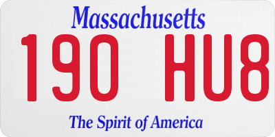 MA license plate 190HU8