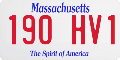 MA license plate 190HV1